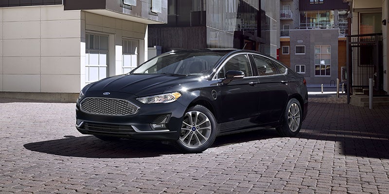 Ford Fusion-Hybrid parked outside
