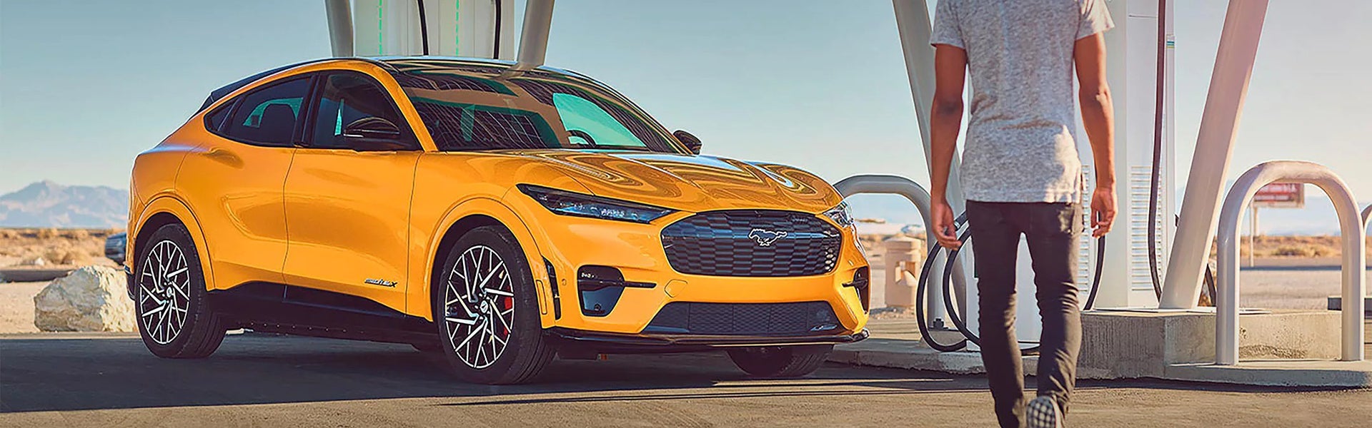 Mustang-Mach-E at charging station 